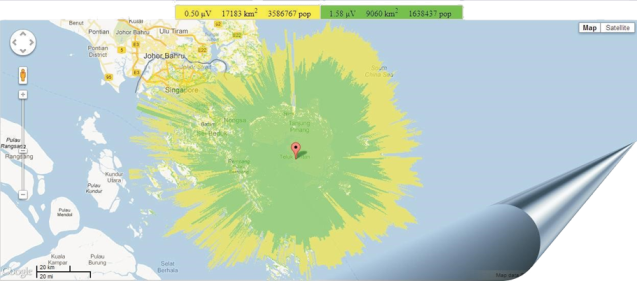 Peta Jangkauan Pandawa FM